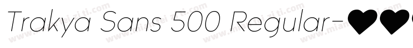 Trakya Sans 500 Regular字体转换